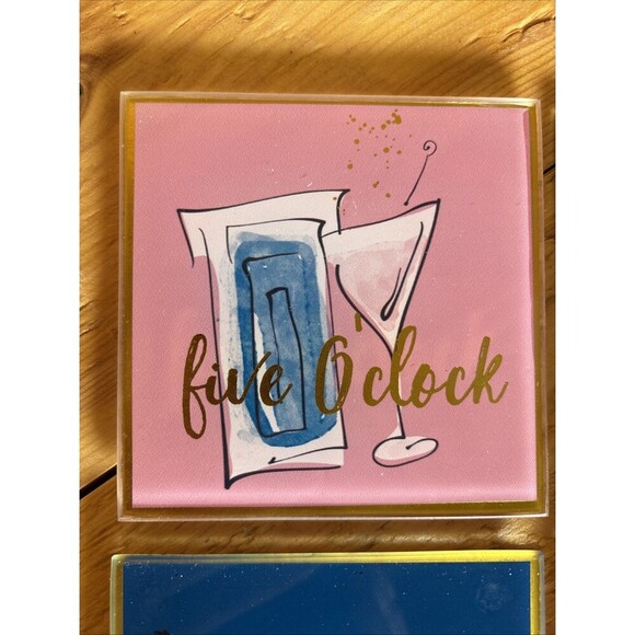 Glass Party Coaster Set Of 4 - Picture 2 of 9